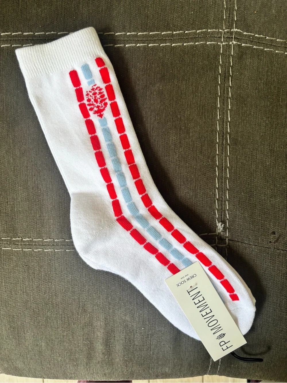 FP Movement Red & Blue Striped Socks NW